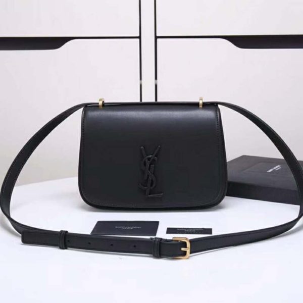 Saint Laurent YSL Women Spontini Small Satchel in Smooth Leather-Black (4)