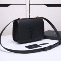 Saint Laurent YSL Women Spontini Small Satchel in Smooth Leather-Black