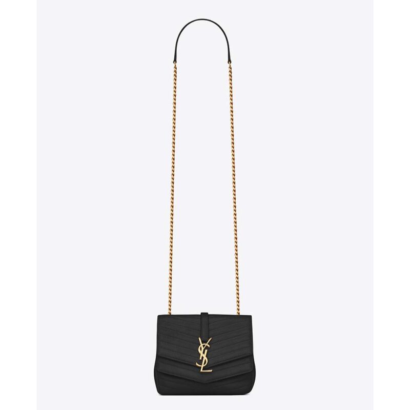 Saint Laurent YSL Women Sulpice Small in Matelasse Leather-Black