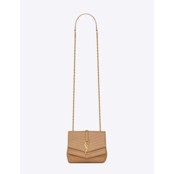 Saint Laurent YSL Women Sulpice Small in Matelasse Leather-Sandy