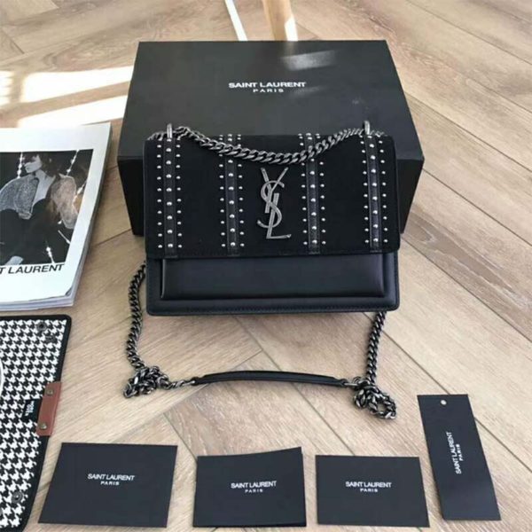 ysl studded sunset bag