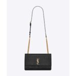 Saint Laurent YSL Women Sunset Medium Supple Crocodile Embossed Leather