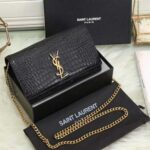 Saint Laurent YSL Women Sunset Medium Supple Crocodile Embossed Leather - Image 10