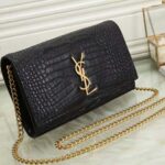 Saint Laurent YSL Women Sunset Medium Supple Crocodile Embossed Leather - Image 3