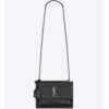 Saint Laurent YSL Women Sunset Medium in Eel-Black