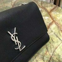 Saint Laurent YSL Women Sunset Medium in Grained Leather-Black