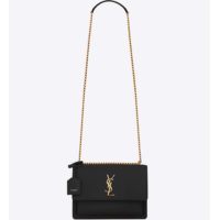 Saint Laurent YSL Women Sunset Medium in Smooth Leather-Red