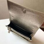 Saint Laurent YSL Women Sunset Small in Metallic Leather-Gold - immagine 8