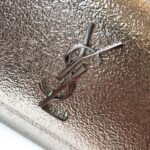 Saint Laurent YSL Women Sunset Small in Metallic Leather-Gold - immagine 6