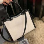 Saint Laurent YSL Women Uptown Large Tote in Linen Canvas - immagine 6