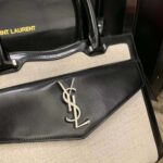 Saint Laurent YSL Women Uptown Large Tote in Linen Canvas - immagine 11