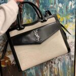 Saint Laurent YSL Women Uptown Large Tote in Linen Canvas - immagine 4