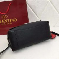 Valentino Women Medium Grain Calfskin Leather Rockstud Handbag-Black