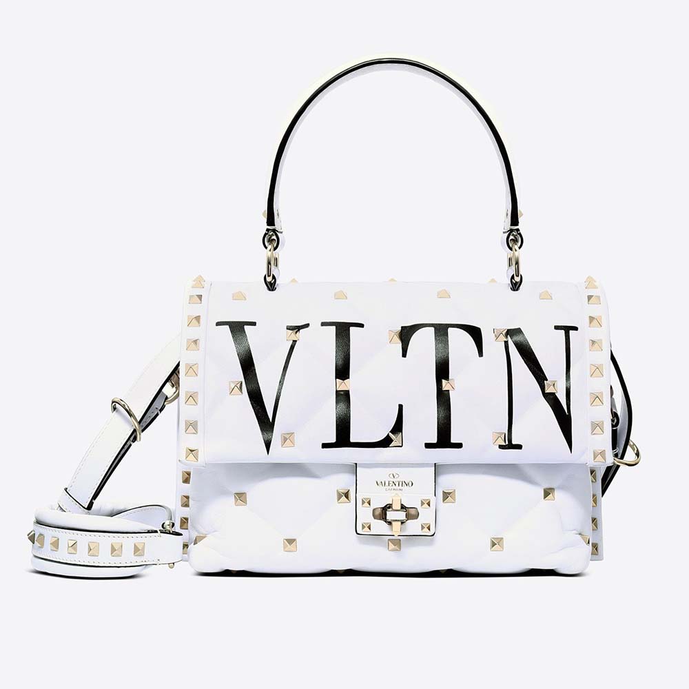 Vurdering Whitney marxistisk Valentino Women Medium VLTN Candystud Top-Handle Bag - LULUX