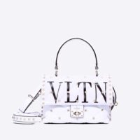 Valentino Women Rockstud Spike.it Medium Chain Bag in Leather-White