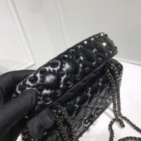 Valentino Women Small Crinkled Lambskin Rockstud Spike Bag-Black