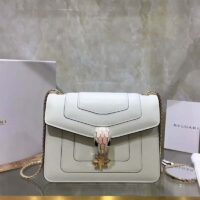 Bvlgari Women Serpenti Forever Pop Wishes in White Agate Calf Leather 1