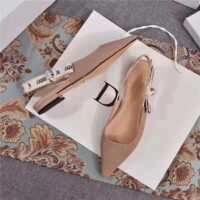 Dior Women J’adior Ballet Flat in Technical Canvas-Sandy 1