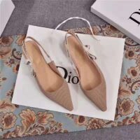 Dior Women J’adior Ballet Flat in Technical Canvas-Sandy 1