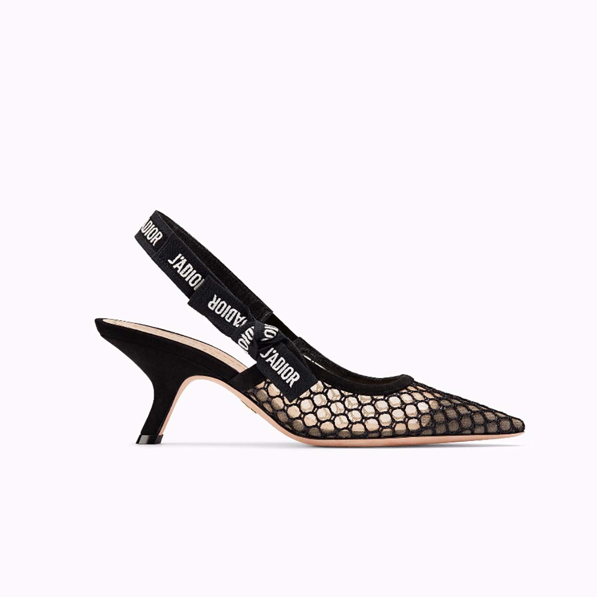 Dior Women J'Adior High-Heeled Shoe in Black Mesh Shoes Black