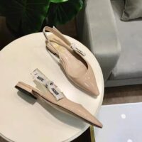 Dior Women J’adior Patent Calfskin Ballet Pump in 1cm Heel-Sandy 1