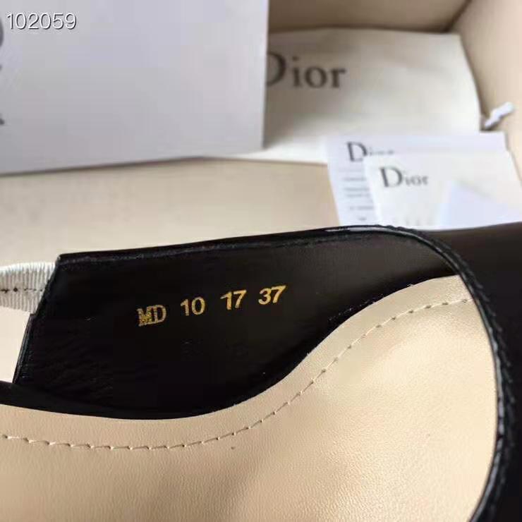 Dior Women J’adior Slingback in Black Patent Calfskin Leather in 10 cm Heel