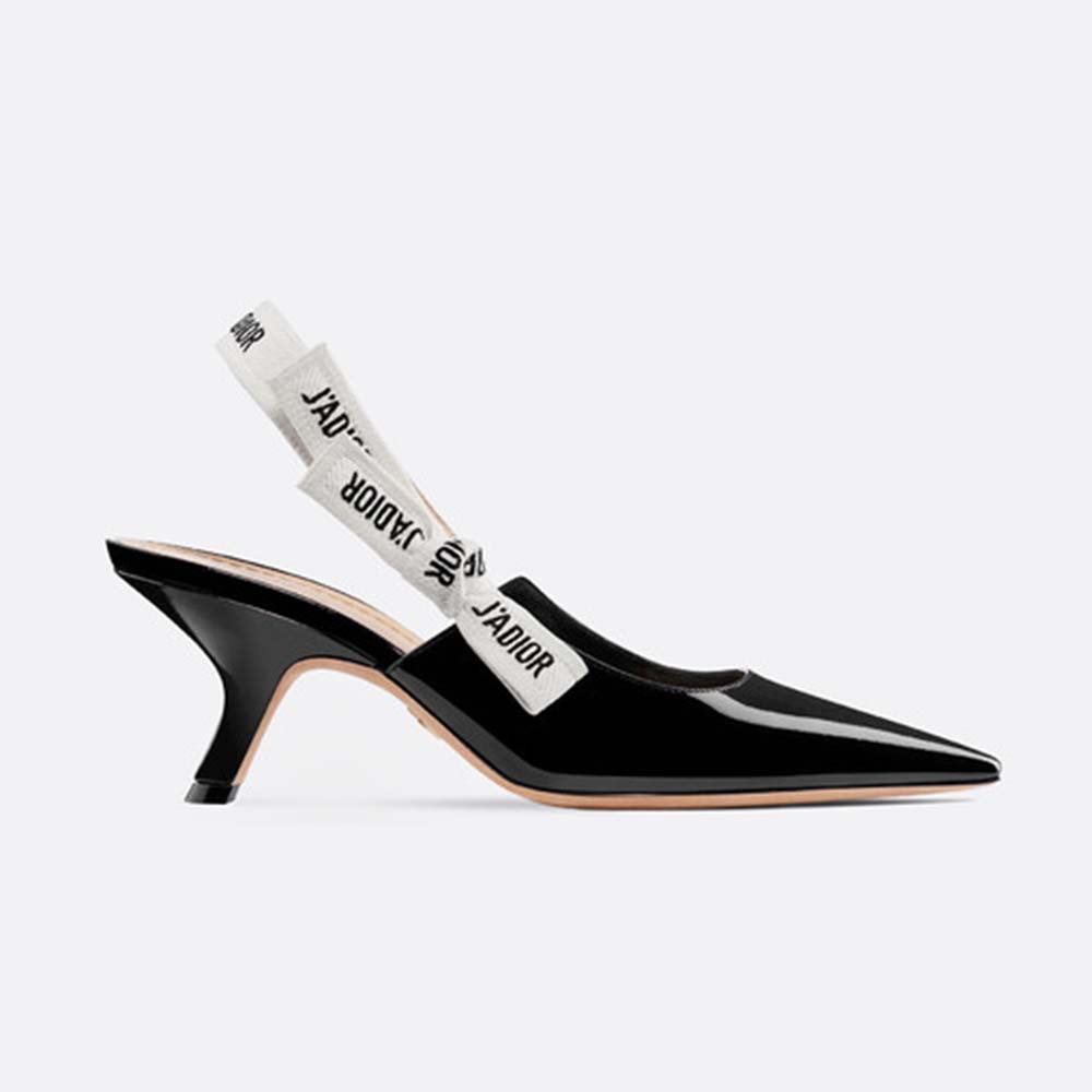 Dior Women J'adior Slingback in Black Patent Calfskin Leather in  6.5 cm Heel