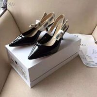 Dior Women J’adior Slingback in Black Patent Calfskin Leather in  6