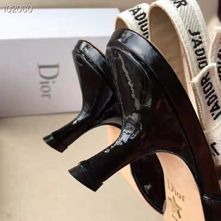 Dior Women J’adior Slingback in Black Patent Calfskin Leather in  6.5 cm Heel