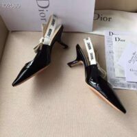 Dior Women J’adior Slingback in Black Patent Calfskin Leather in  6