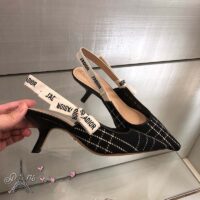 Dior Women J’adior Tartan Wool High-Heeled Shoe 65mm Heel 1