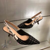 Dior Women J’adior Tartan Wool High-Heeled Shoe 65mm Heel 1