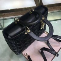 Dior Women Lady Dior Lambskin Tote Bag-Black 1