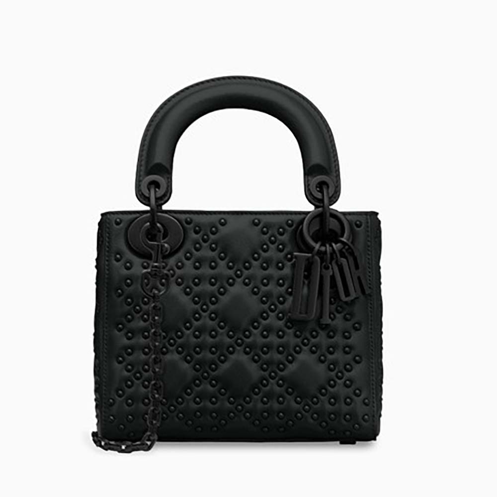 Dior Women Mini Dior Bag in Black Calfskin