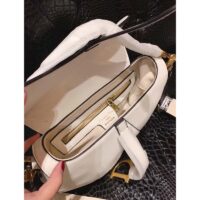 Dior Women Saddle Calfskin Bag-White 1