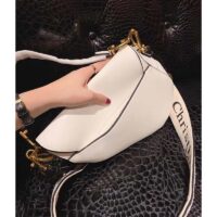 Dior Women Saddle Calfskin Bag-White 1