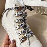 Dior Women Shoes High-Top Trainer in White Canvas-White 1