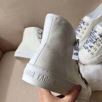 Dior Women Shoes High-Top Trainer in White Canvas-White 1