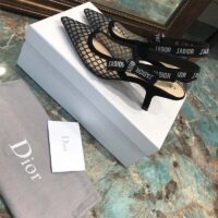 Dior Women J’Adior High-Heeled Shoe in Black Mesh Shoes Black 1