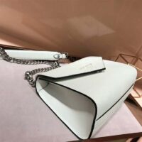 Prada Monochrome Saffiano Leather Bag-White 1