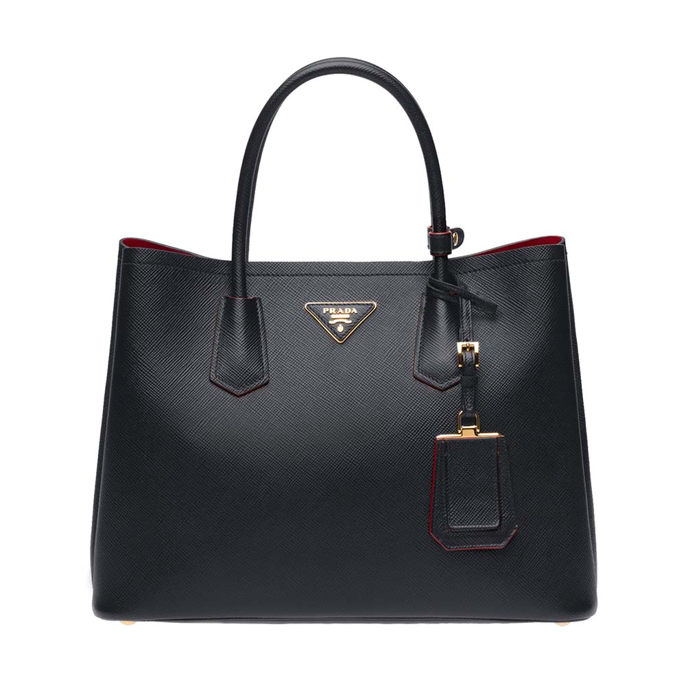 Prada Women Double Saffiano Leather Bag