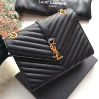 Saint Laurent YSL Women Envelope Large Bag in Grain De Poudre Embossed Leather 1