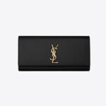 Pochette da donna Saint Laurent YSL Kate in pelle goffrata Grain De Poudre