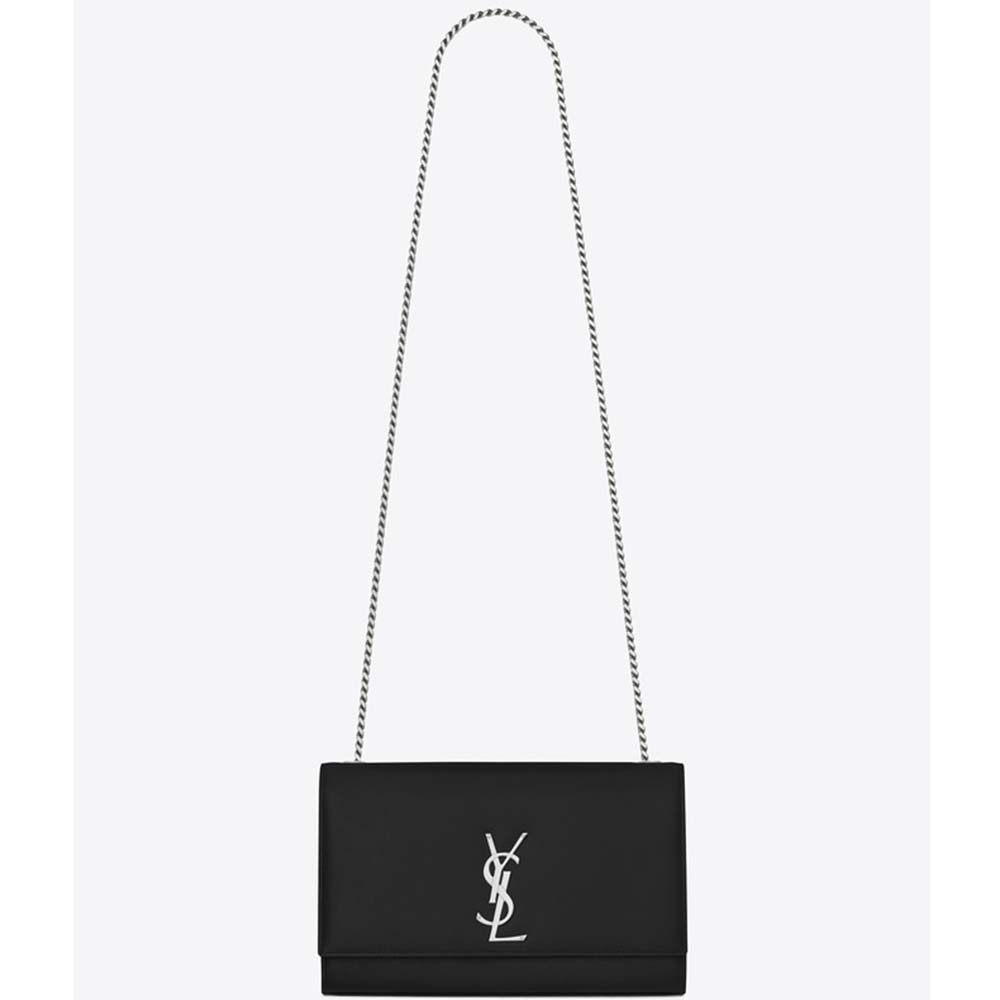 Saint Laurent YSL Women Kate Medium in Grain De Poudre Embossed Leather