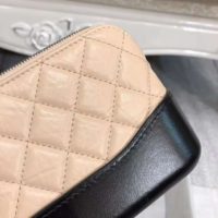Chanel Women Clutch with Chain Aged Smooth Calfskin Beige & Black
