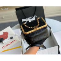 Chanel Women Kiss-Lock Bag Lambskin & Gold-Tone Metal-Black