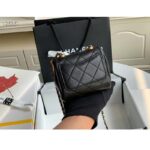 Chanel Women Small Kiss-Lock Bag Lambskin & Gold-Tone Metal - Image 4