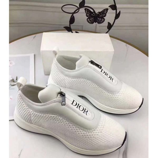 Dior Unisex B25 Low-Top Sneaker White Neoprene and Mesh (10)