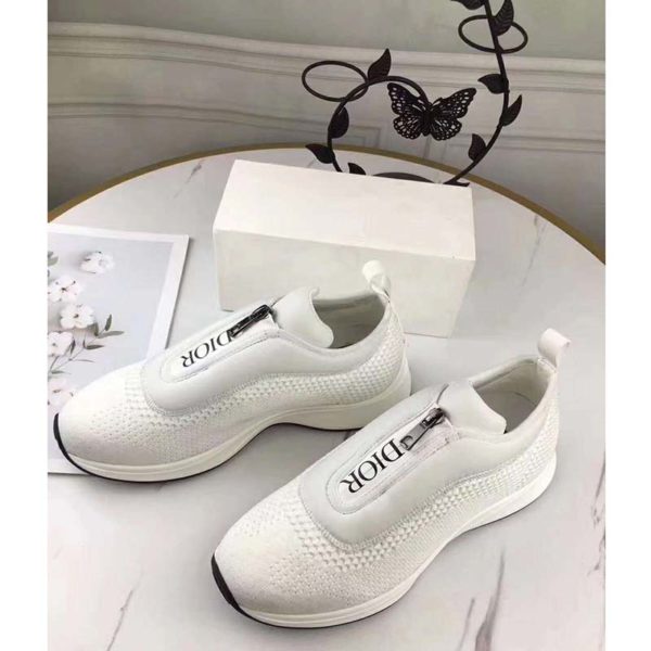 Dior Unisex B25 Low-Top Sneaker White Neoprene and Mesh (4)