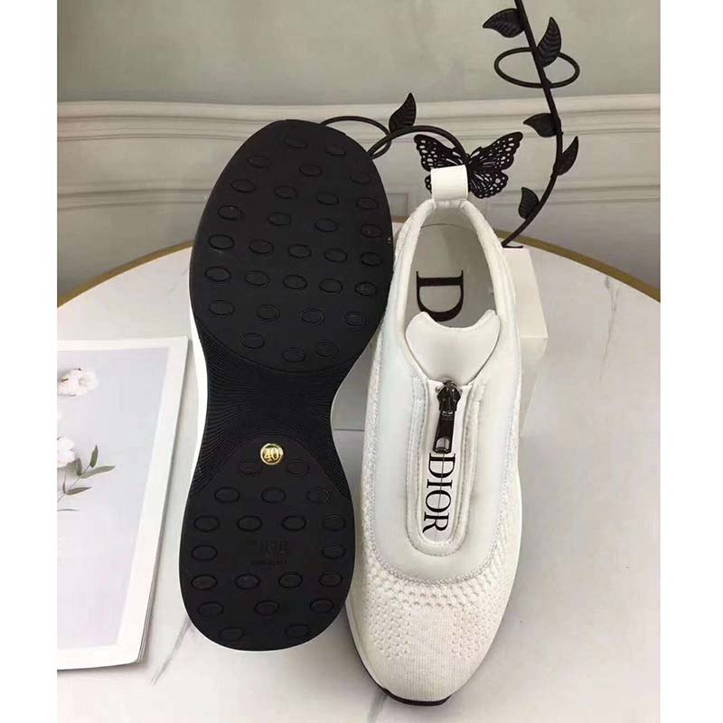 Dior Unisex B25 Low-Top Sneaker White Neoprene and Mesh - LULUX